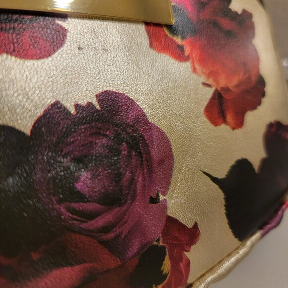 Steve Madden Gold Floral Zip Wristlet Wallet • NWT • Rose Print - Picture 3 of 15